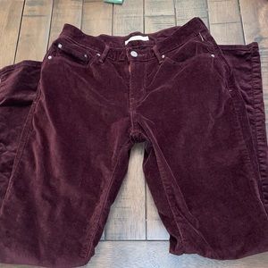 Levi’s maroon/burgundy corduroy pants size 29/8